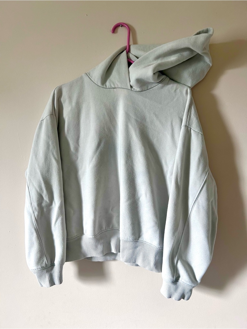 A New Day Cropped Hoodie Sweatshirt Cream Off-White Size Large